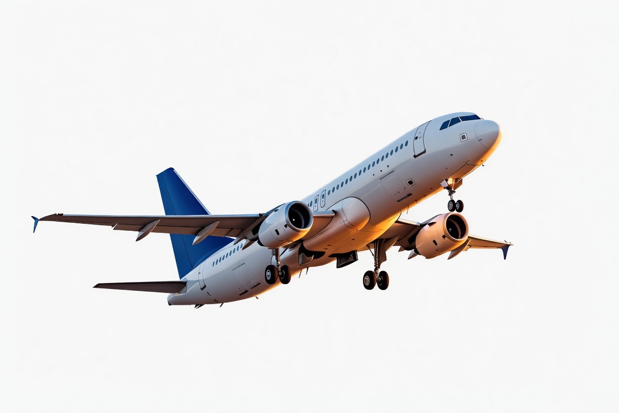 Commercial airliner taking off
